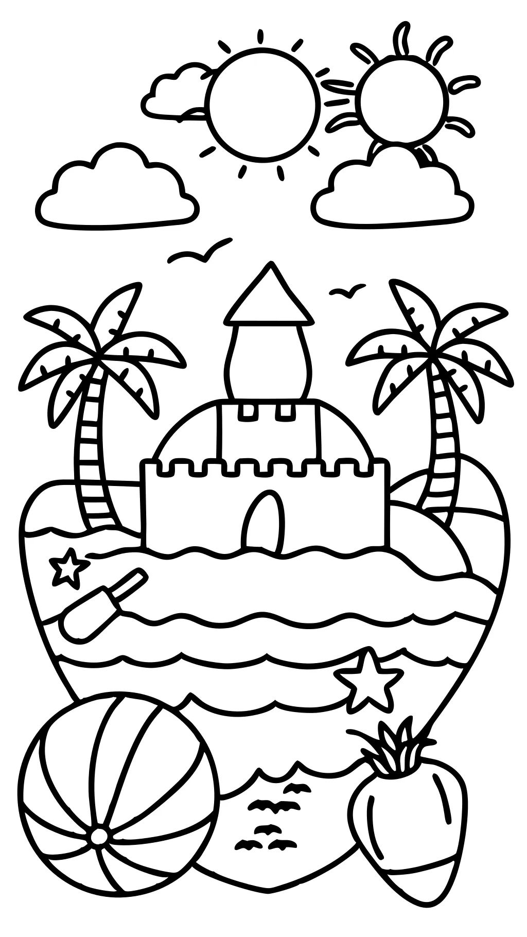 summertime free coloring pages